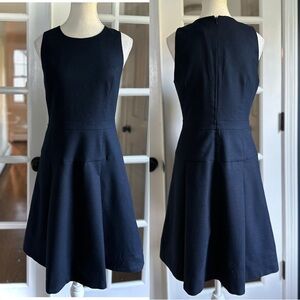 J. Crew Suiting Wool-Blend A-Line Dress in Navy Blue | Size 6